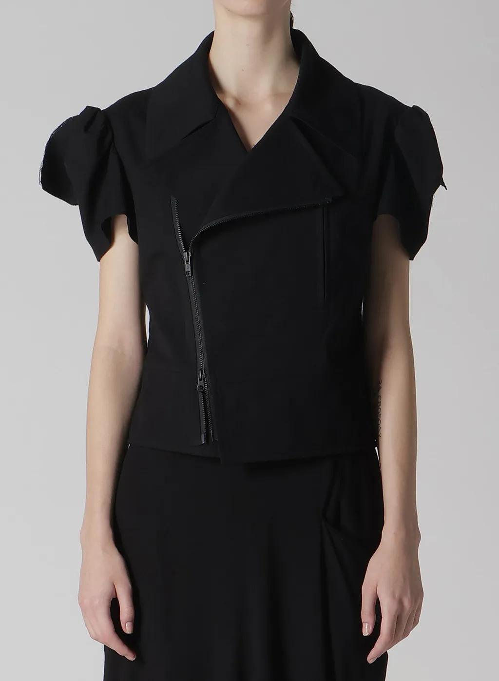 C/Ry Interweave Cross Short Sleeve Moto Jacket
