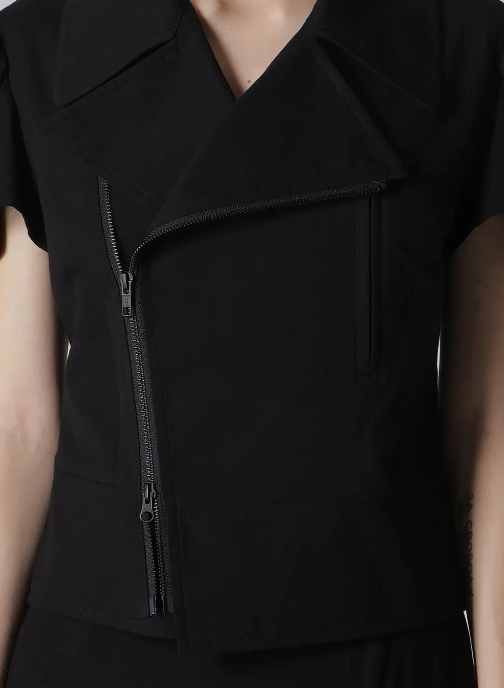 C/Ry Interweave Cross Short Sleeve Moto Jacket