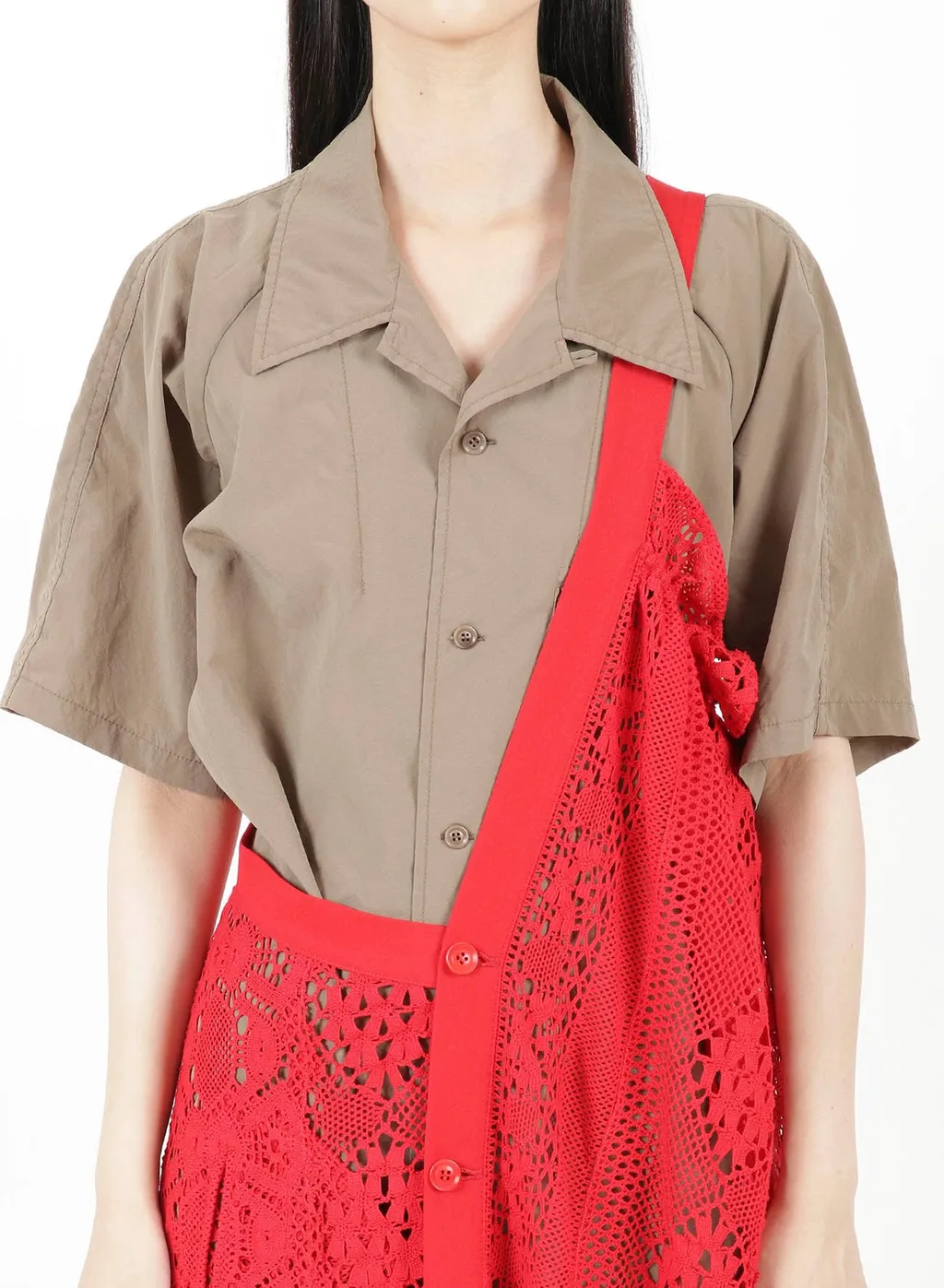 Patched Torchon Lace Single Strap Dress