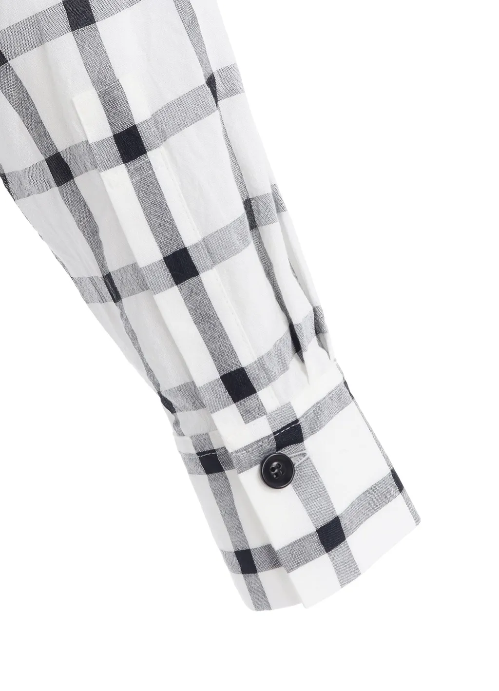 Cotton Cupro Plaid Shirt Dress