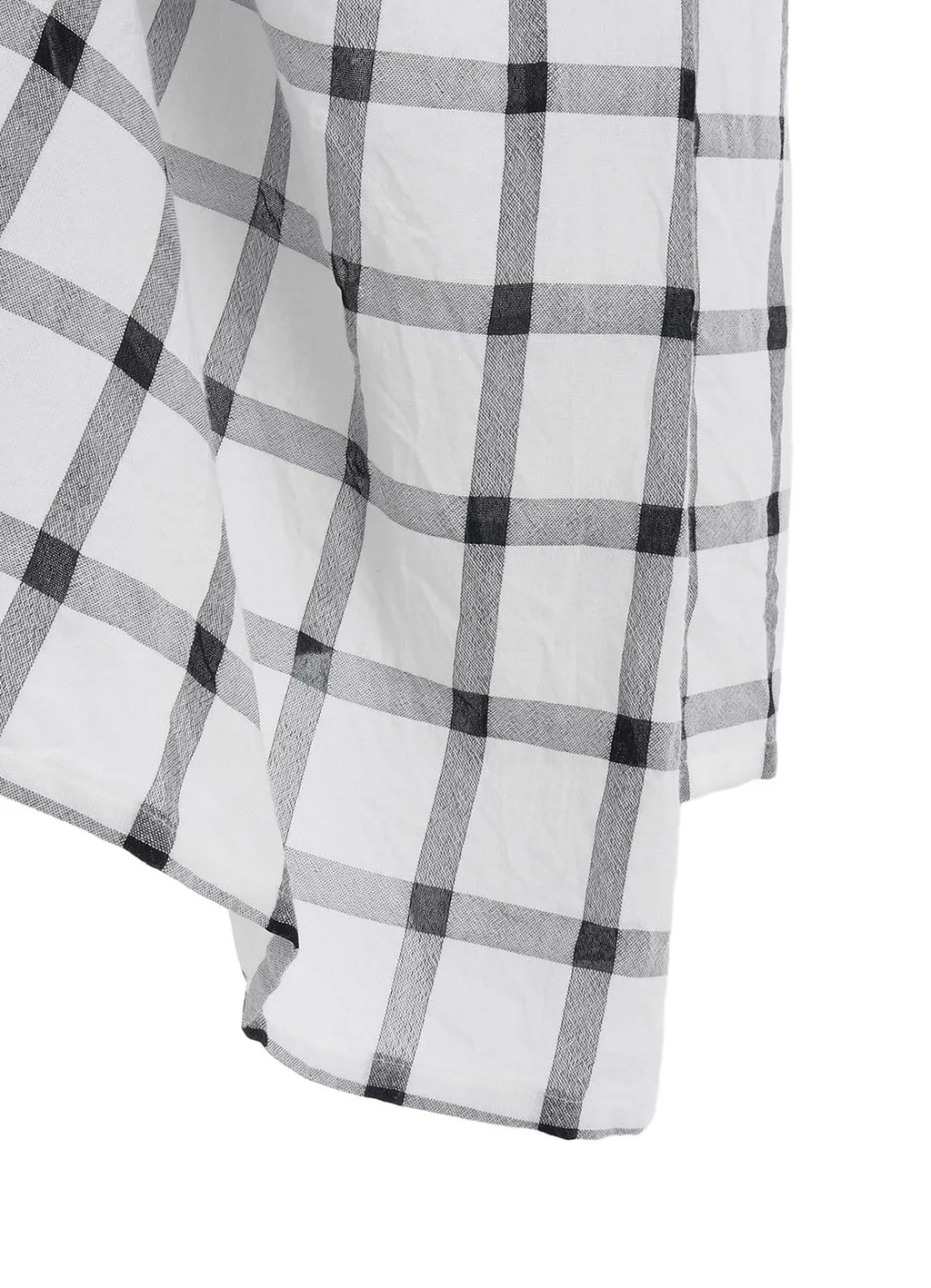 Cotton Cupro Plaid Shirt Dress