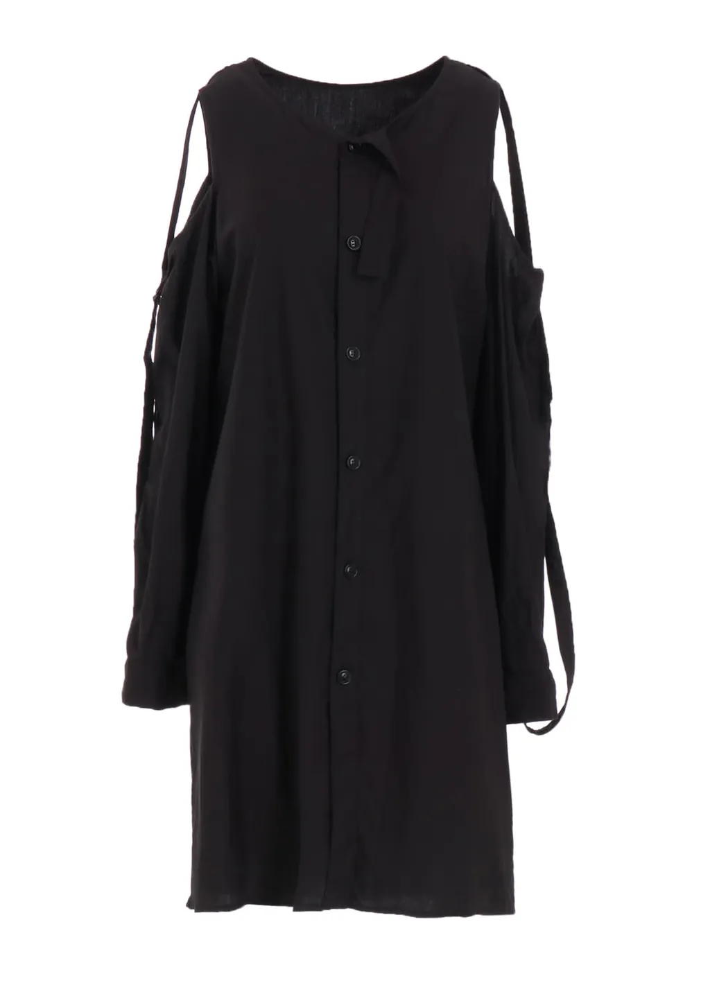 Cotton Typewriter Open Shoulder Blouse