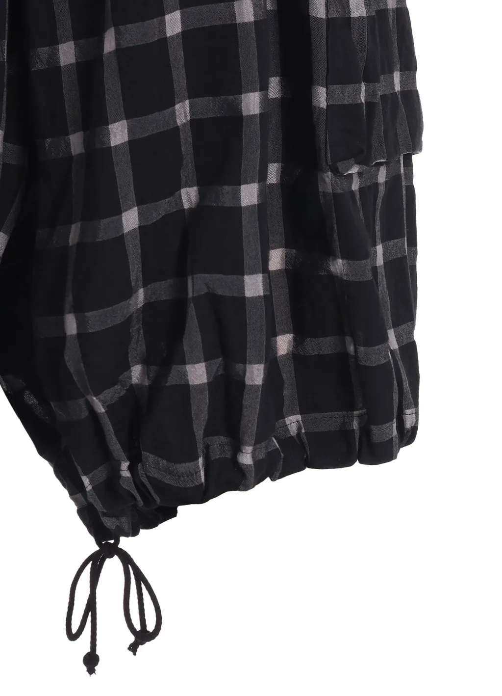 Cotton Cupro Plaid Pants