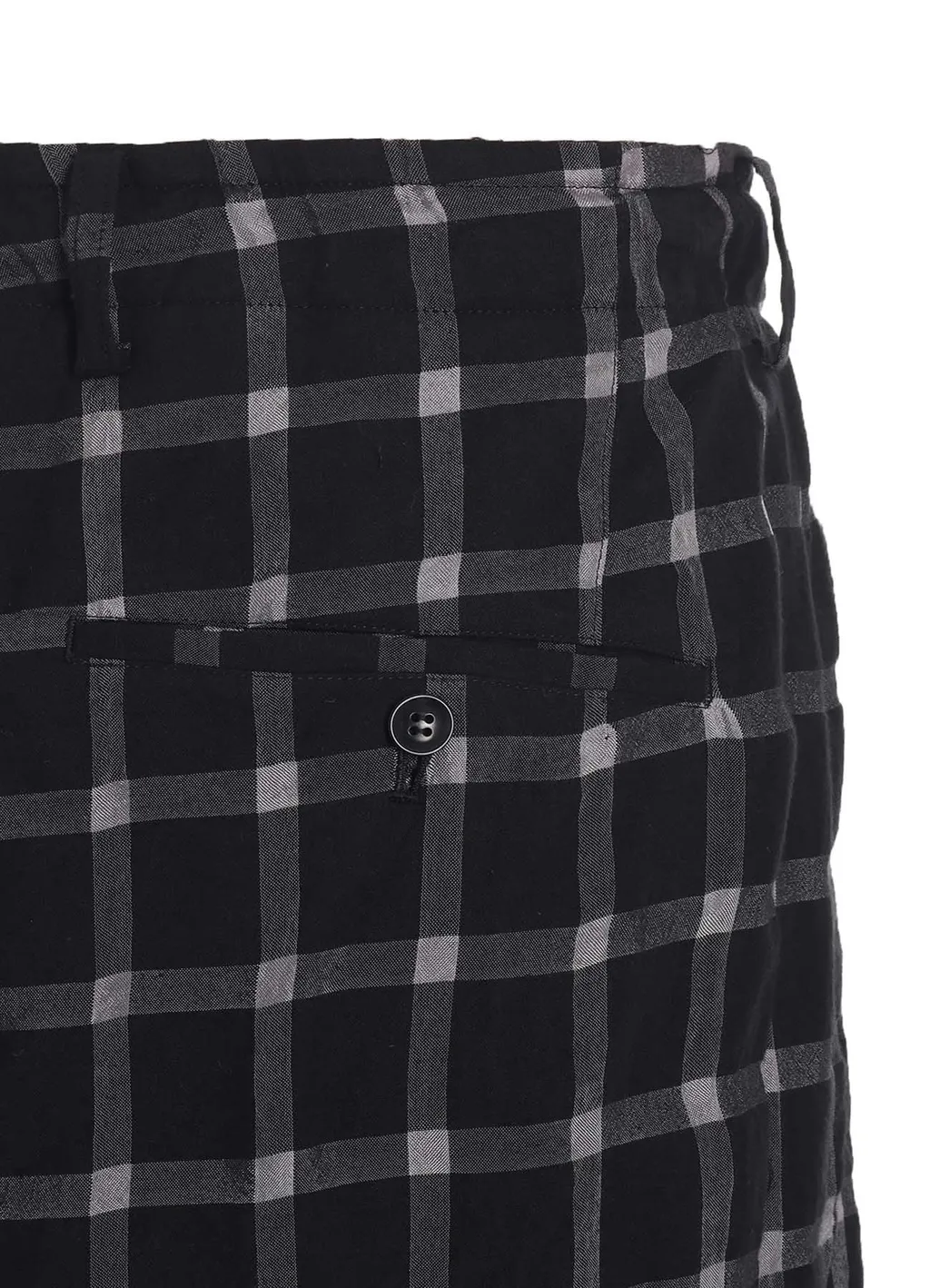 Cotton Cupro Plaid Pants