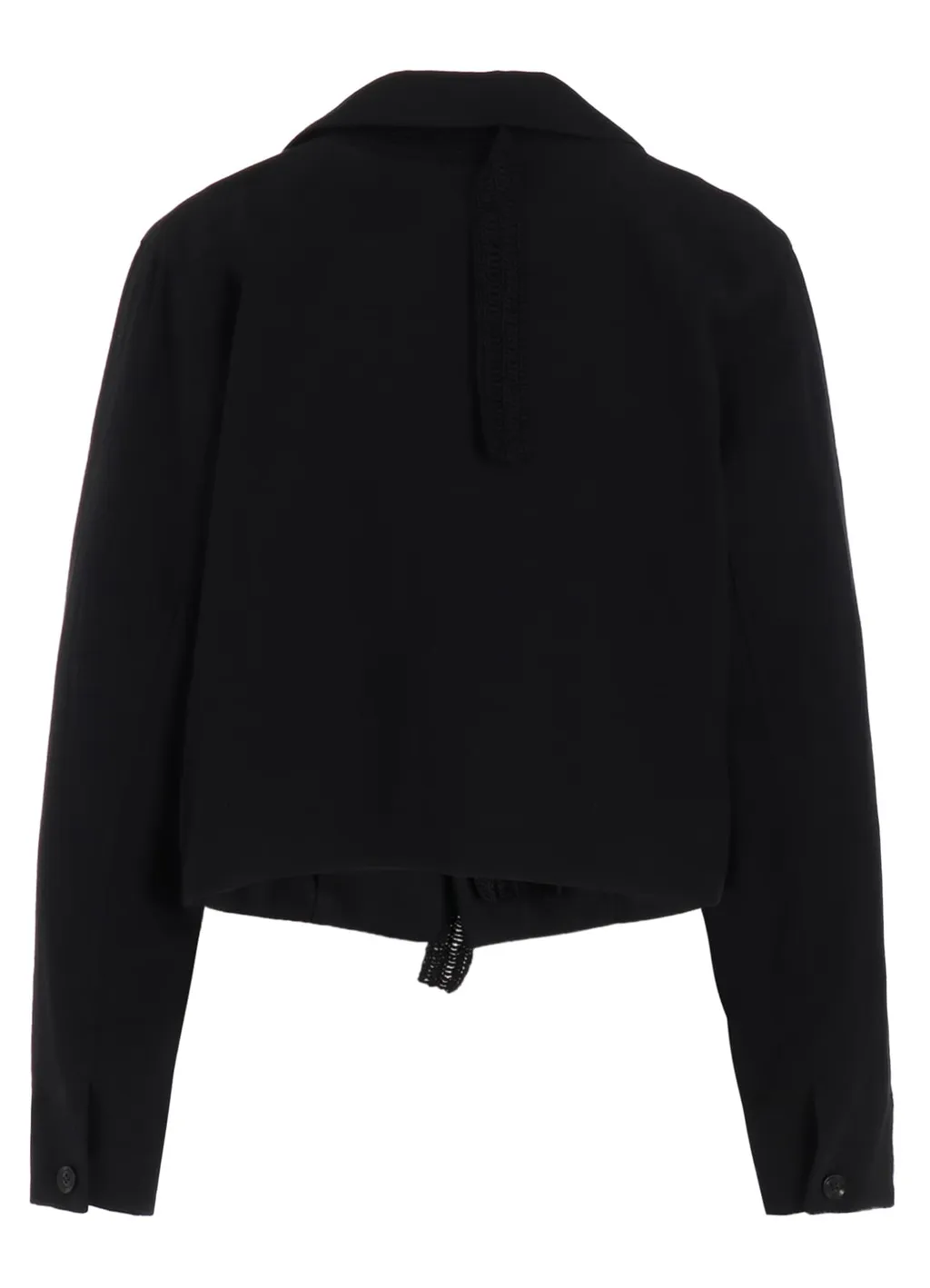 Cotton Flax Viyella Crochet 3-Button Blouson