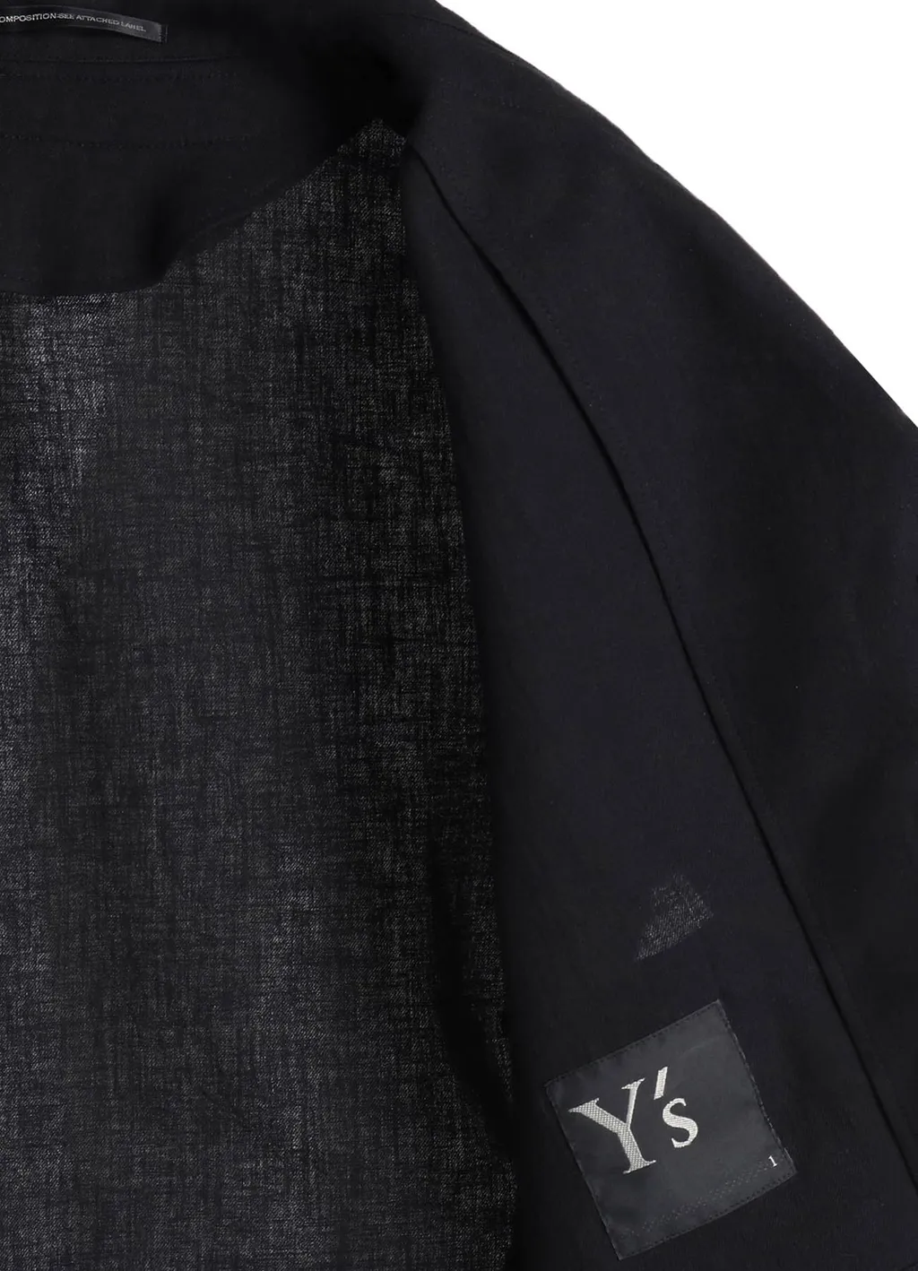 Cotton Flax Viyella Crochet 3-Button Blouson