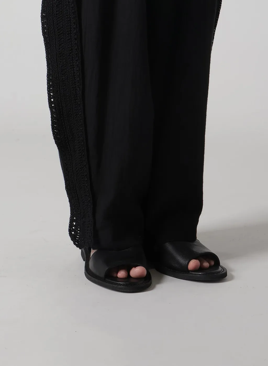 Cotton Flax Viyella Crochet Suspender Pants