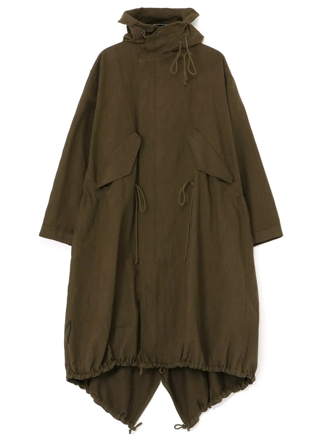 Cotton/Linen Mole Skin Random Drawing Printed Parka