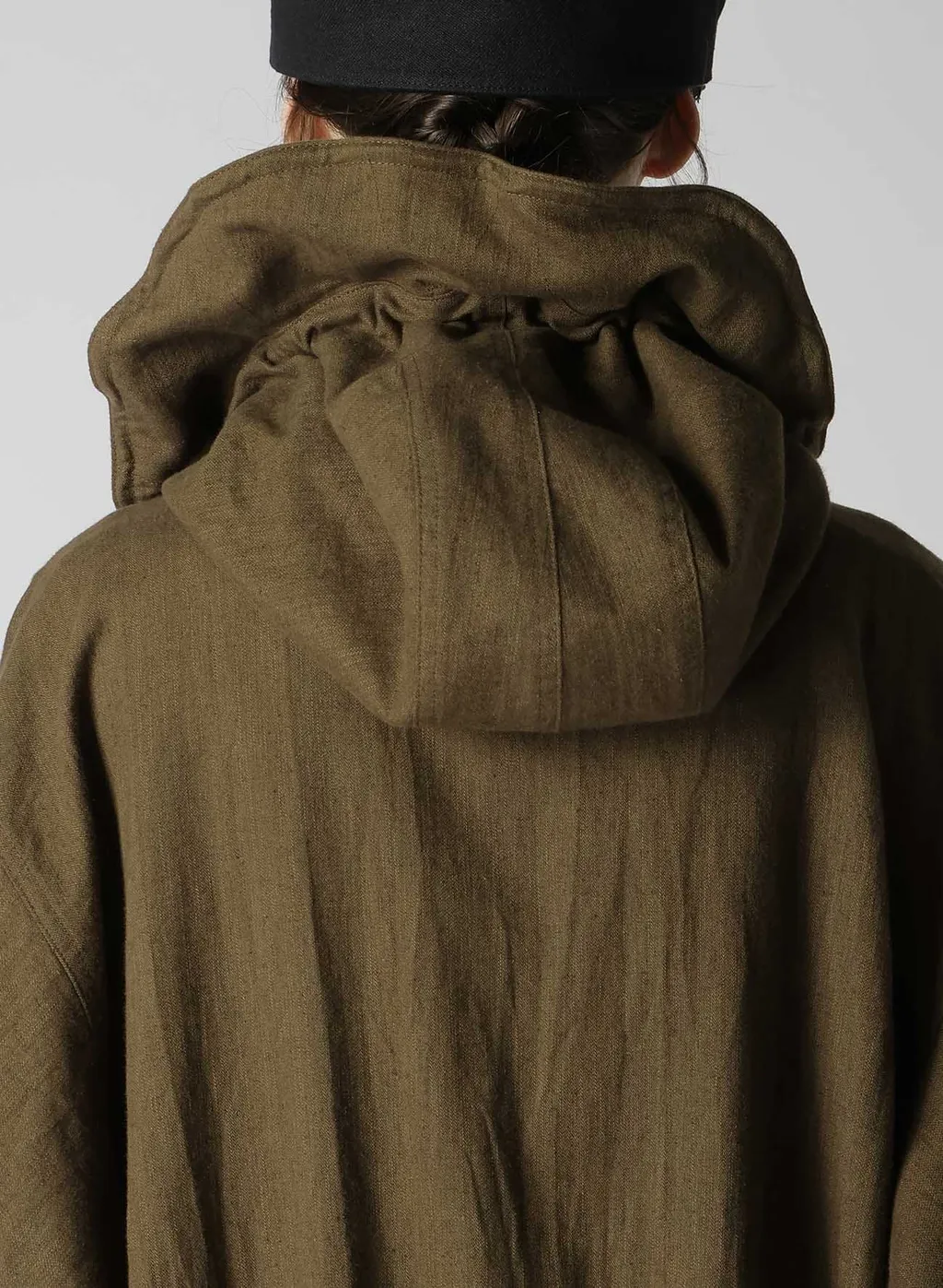 Cotton/Linen Mole Skin Random Drawing Printed Parka