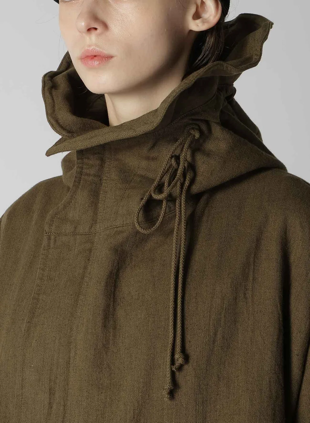 Cotton/Linen Mole Skin Random Drawing Printed Parka