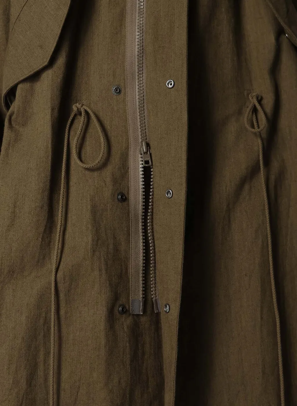 Cotton/Linen Mole Skin Random Drawing Printed Parka