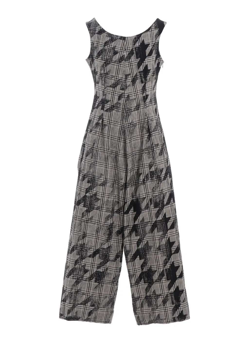 Cotton/Linen Plaid×Big Houndstooth Overalls