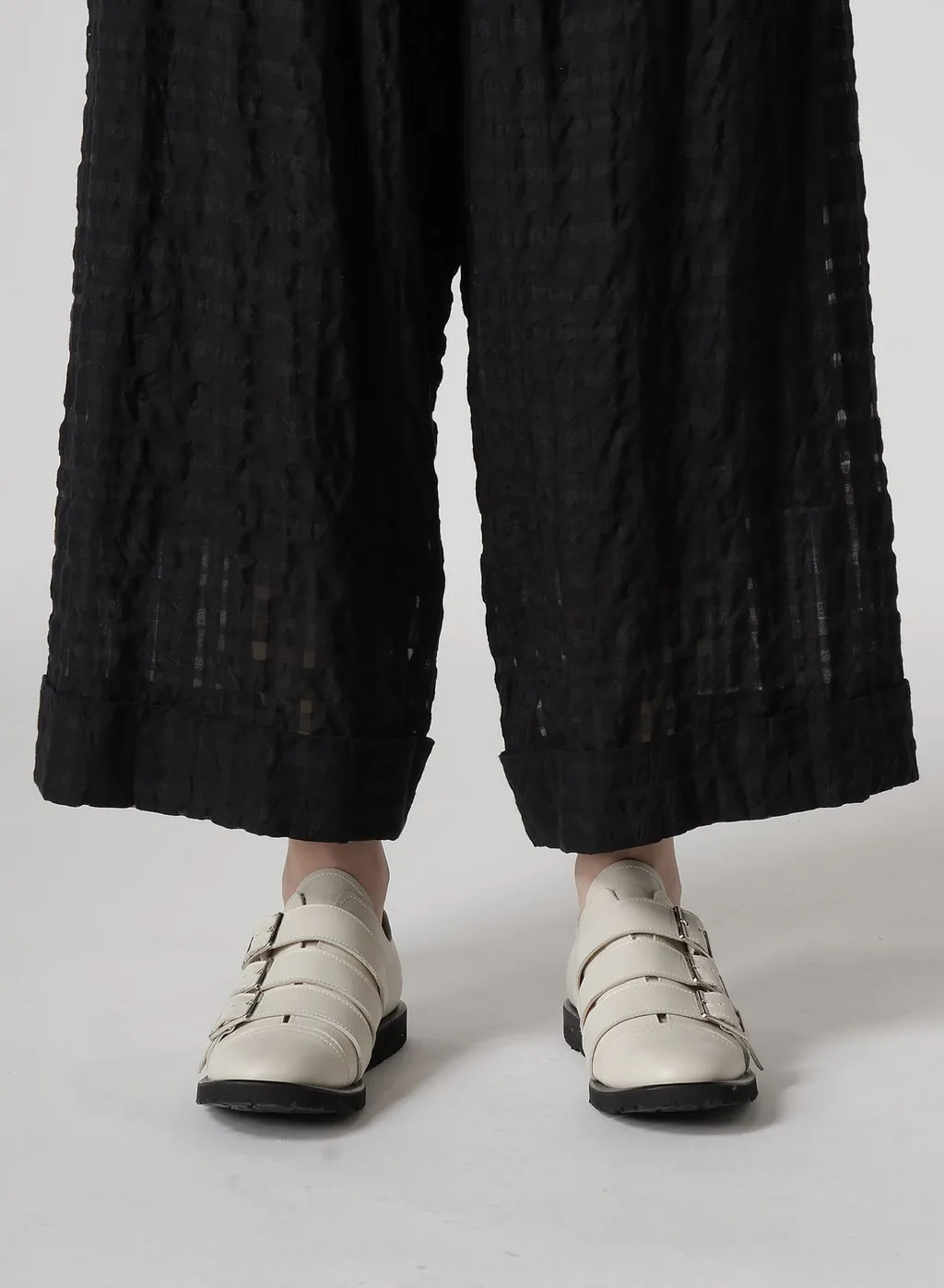 Plaid Front Tucked Mackin Pants