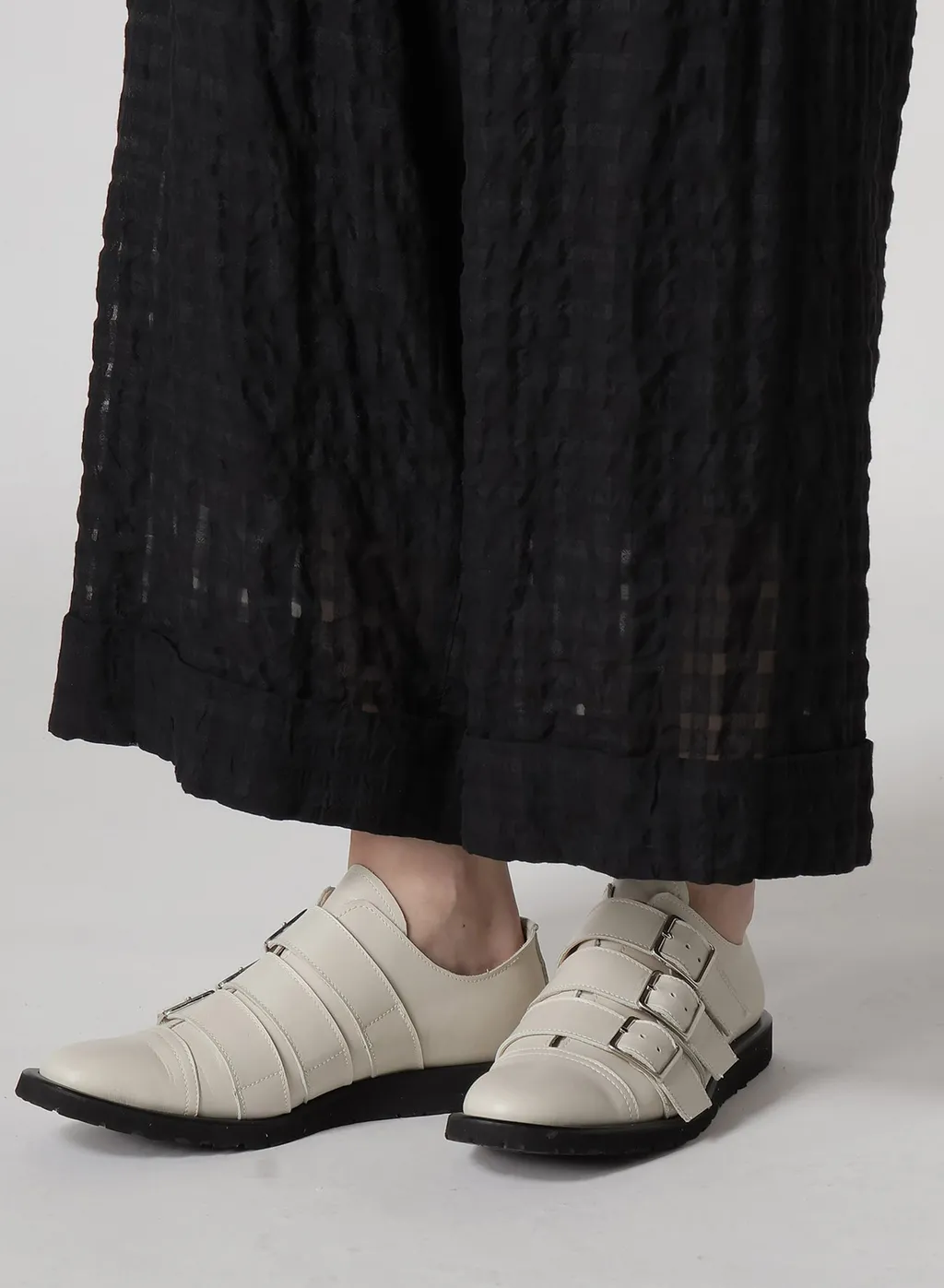 Plaid Front Tucked Mackin Pants