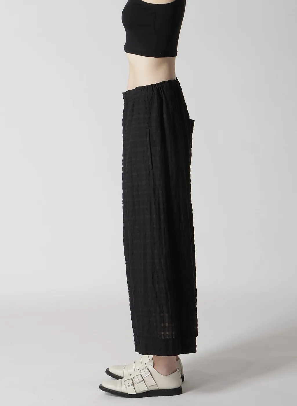 Plaid Front Tucked Mackin Pants