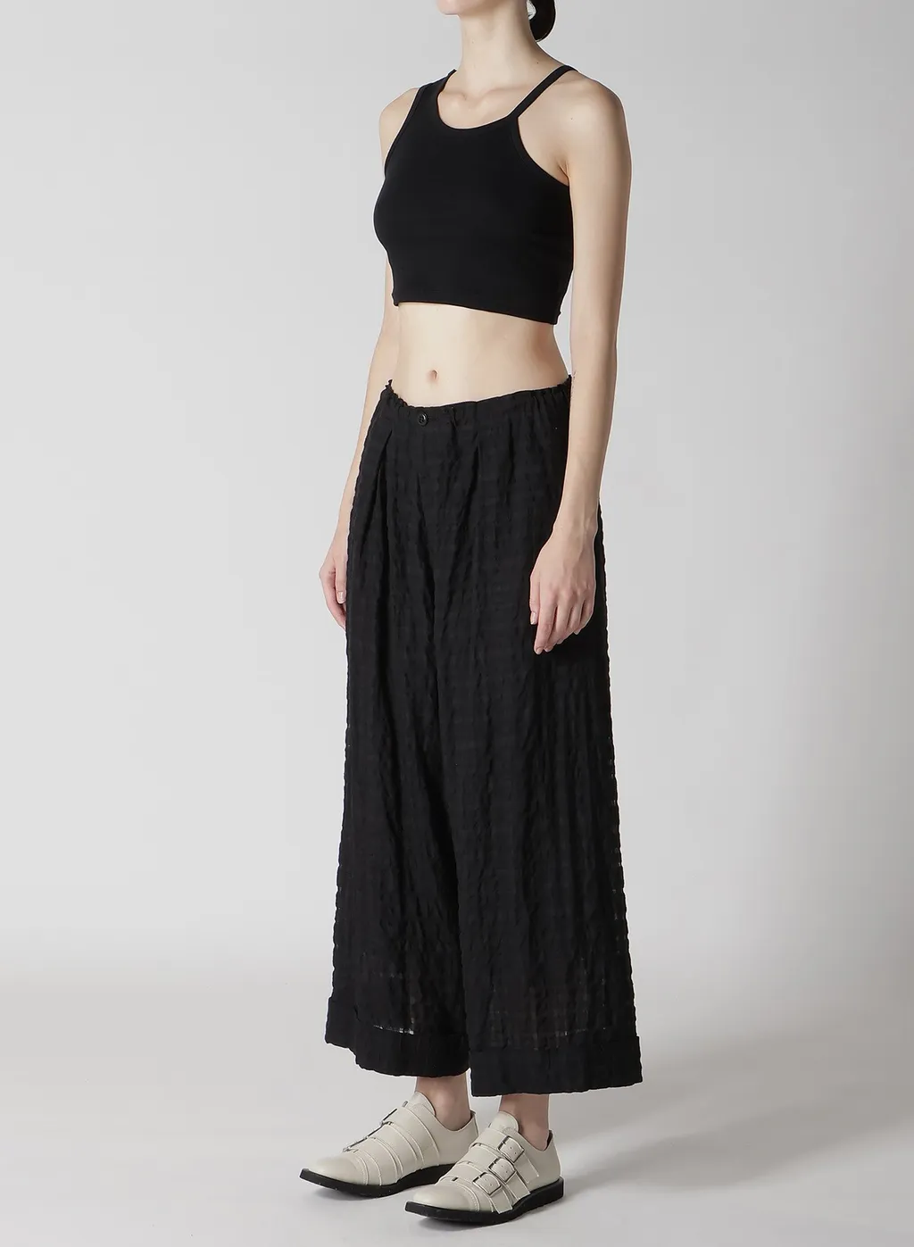Plaid Front Tucked Mackin Pants