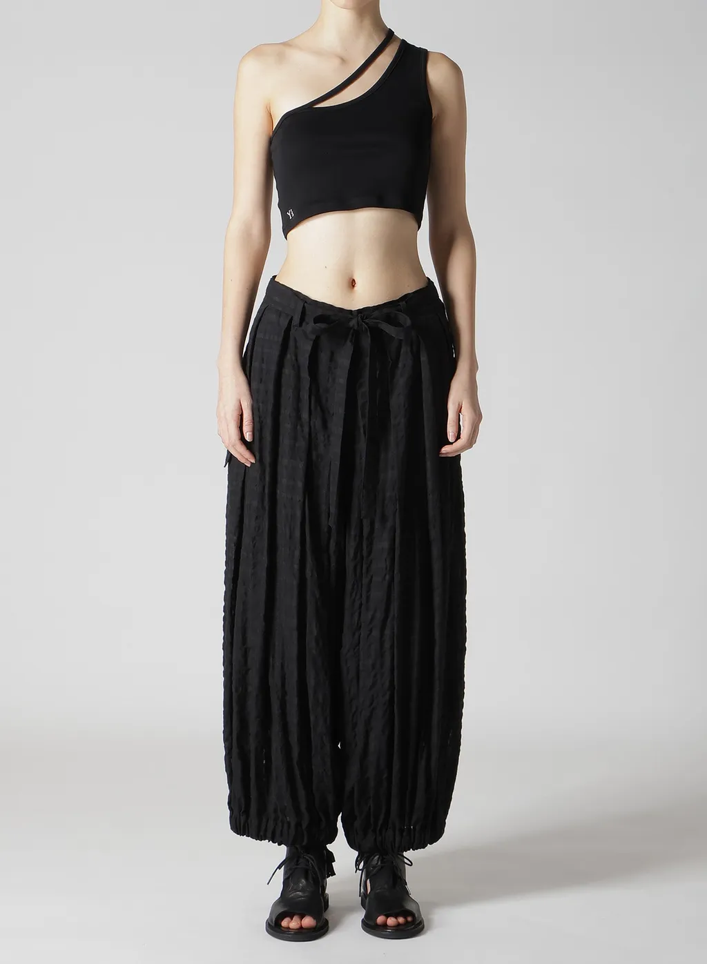 Plaid Tucked Pants