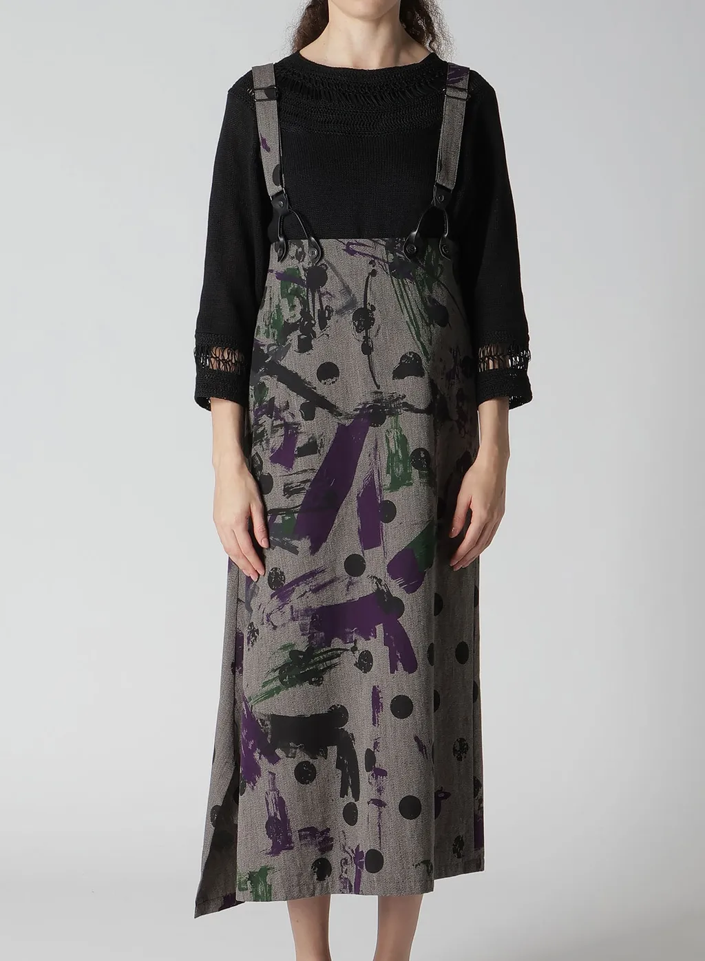 Heather Polka Dot Suspender Skirt