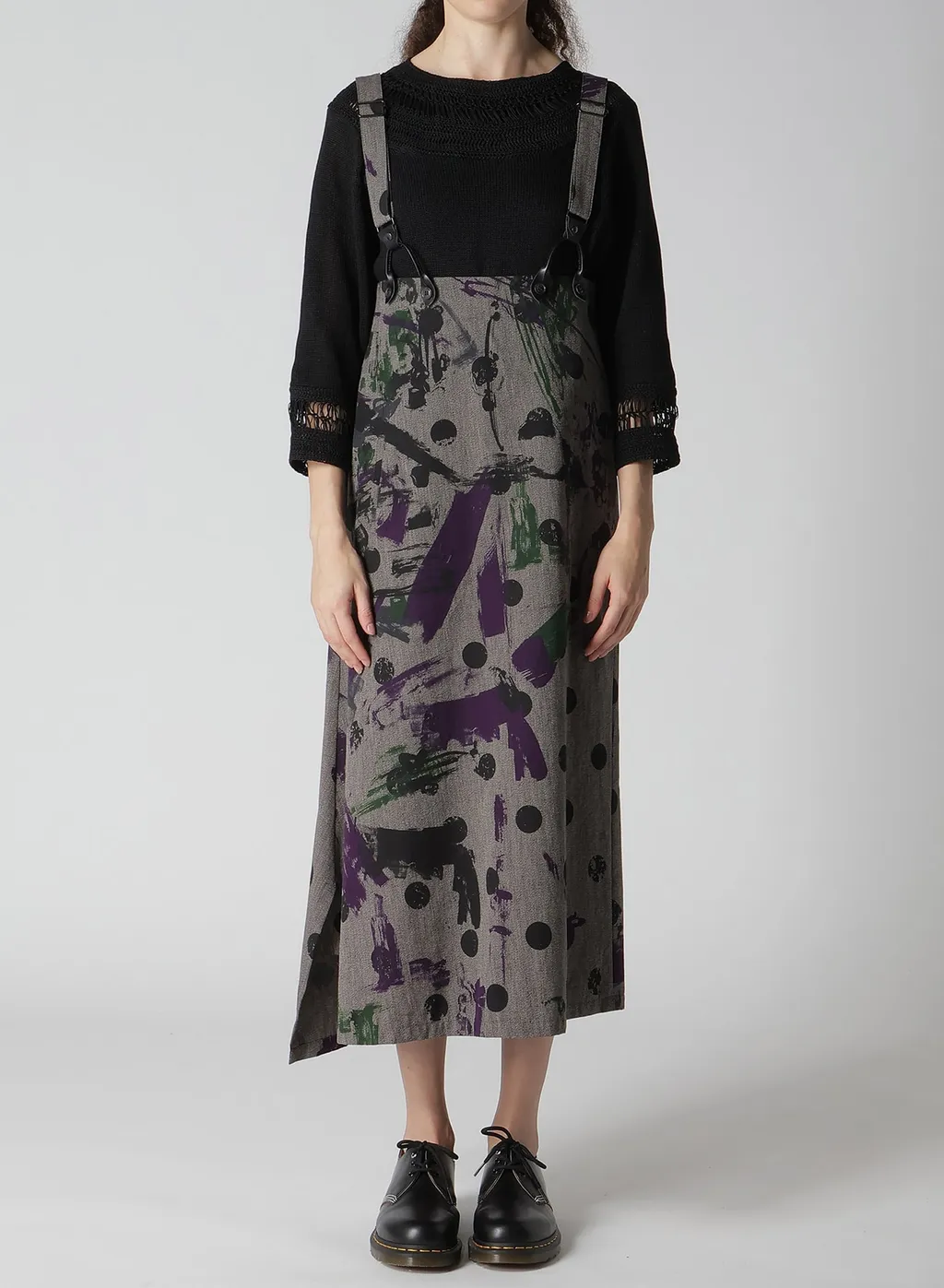 Heather Polka Dot Suspender Skirt