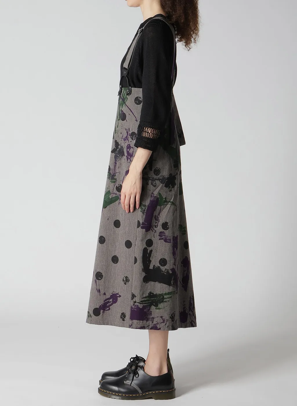 Heather Polka Dot Suspender Skirt
