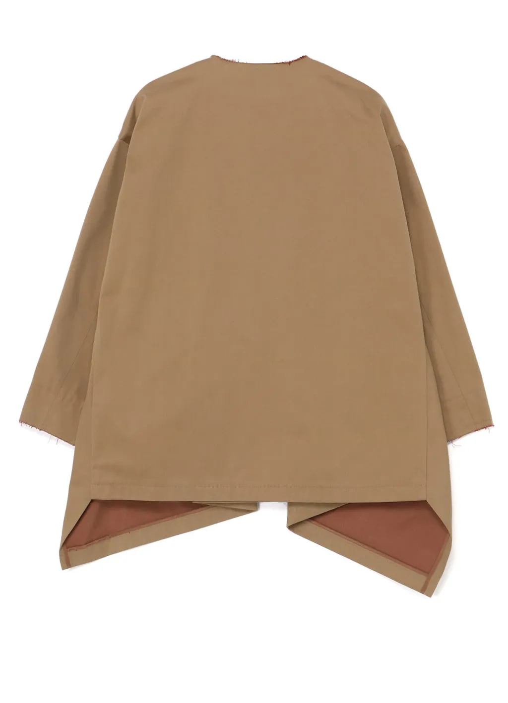 Double Faced Twill No Collar Short Coat