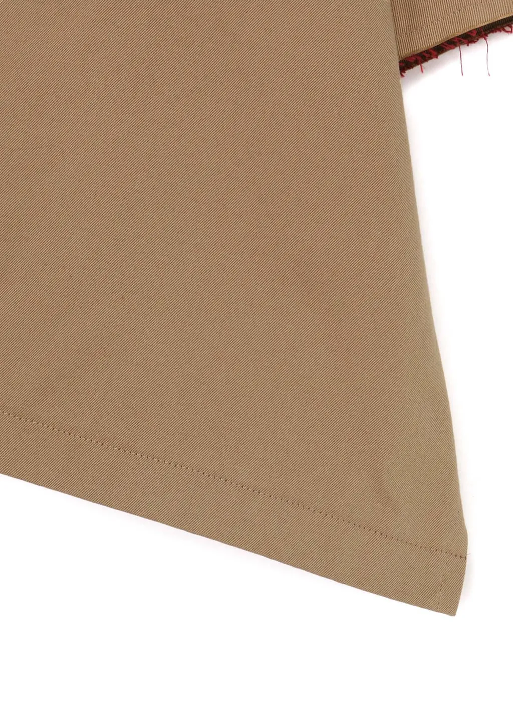 Double Faced Twill No Collar Short Coat