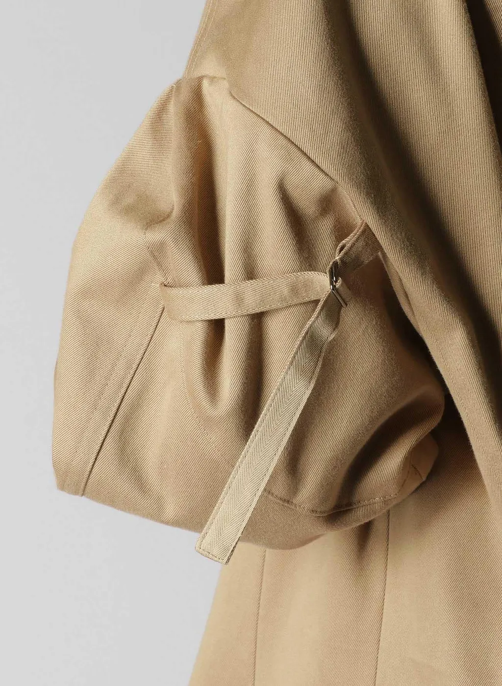 Double Faced Twill No Collar Coat