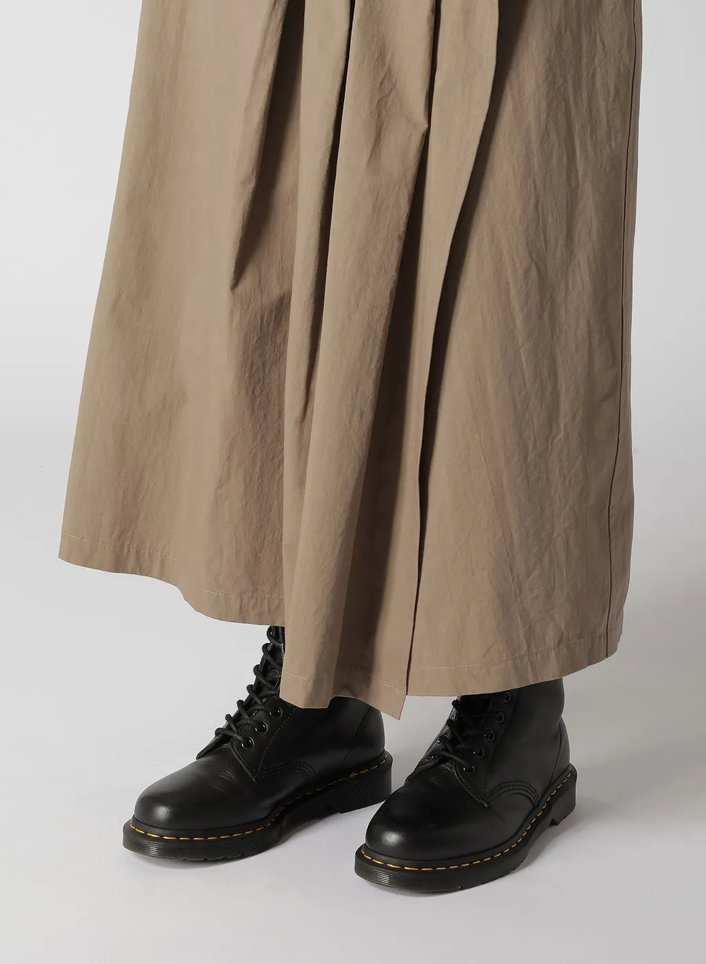 Light Twill Cotton Pleated Wrap Skirt