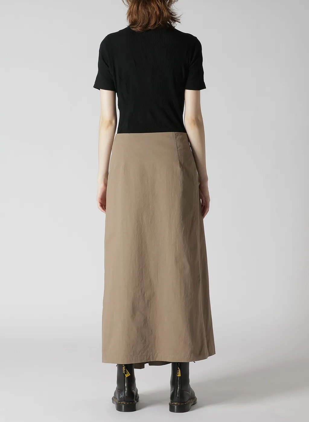 Light Twill Cotton Pleated Wrap Skirt