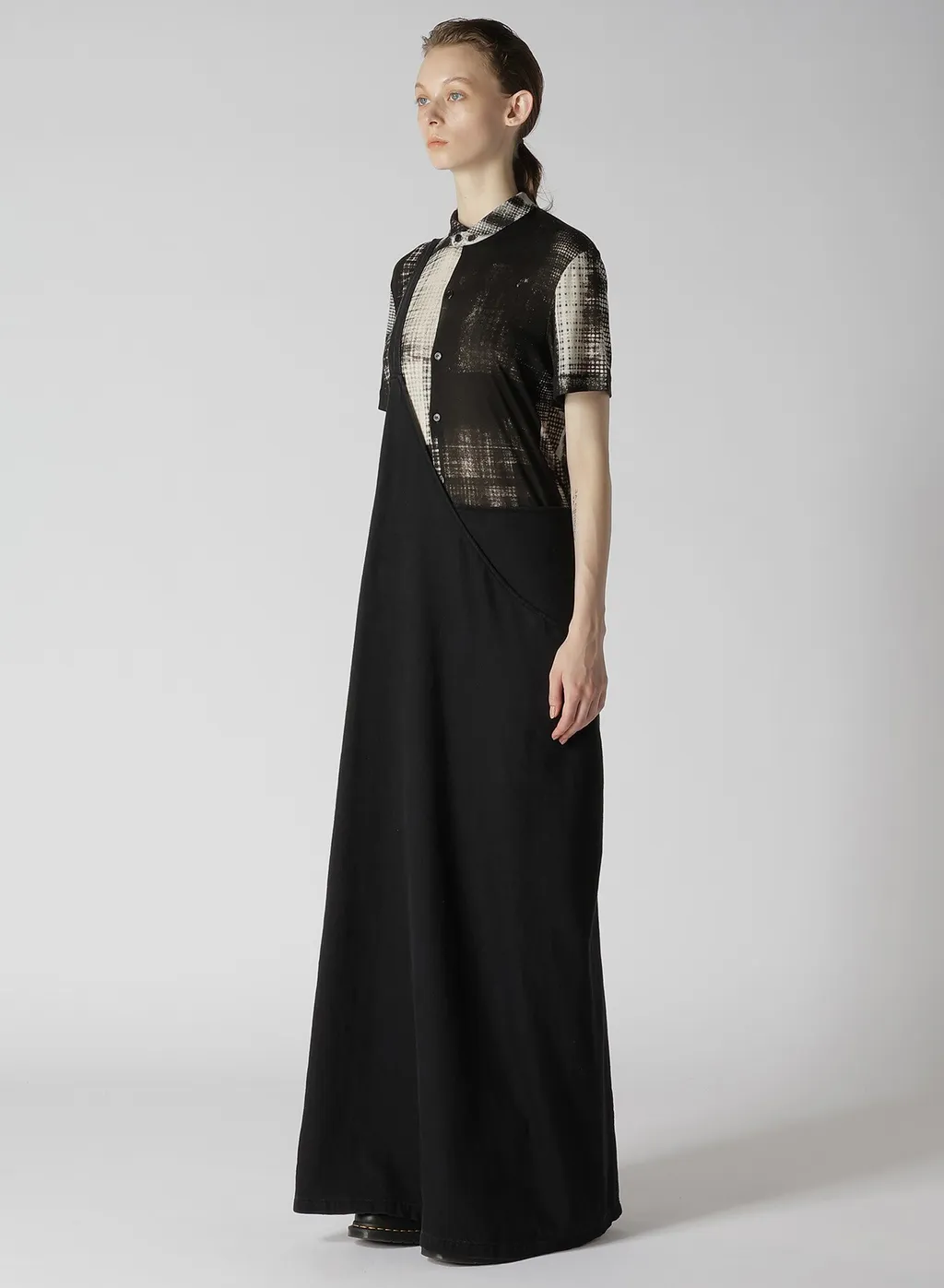 6.8Oz Dobby Denim Asymmetric Jumper Dress