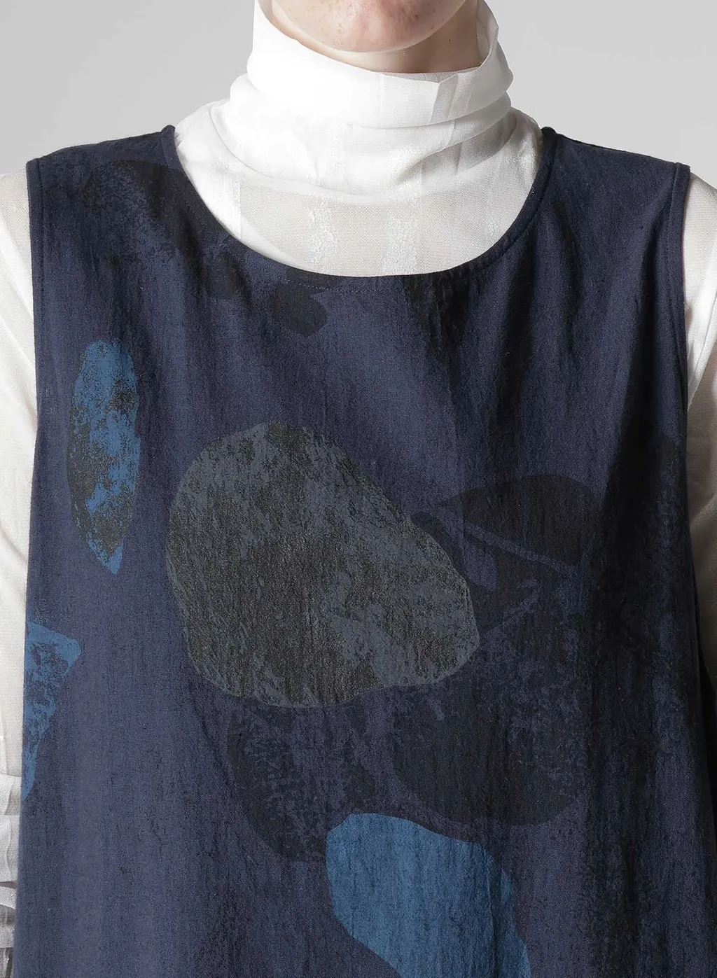 C/L Poplin Stone Design Sleeveless Dress