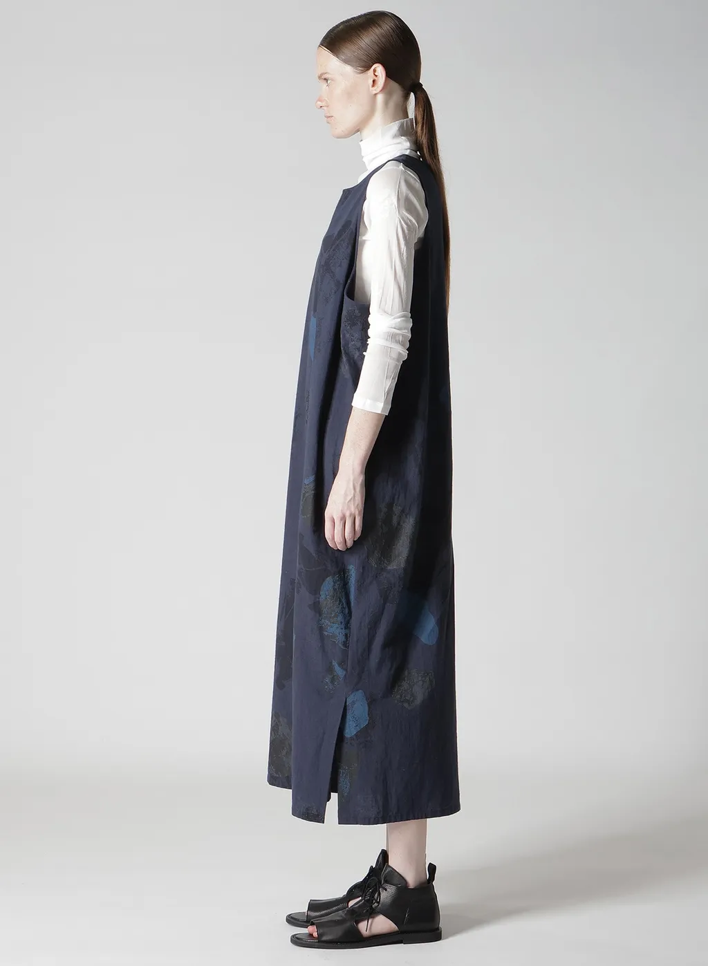 C/L Poplin Stone Design Sleeveless Dress