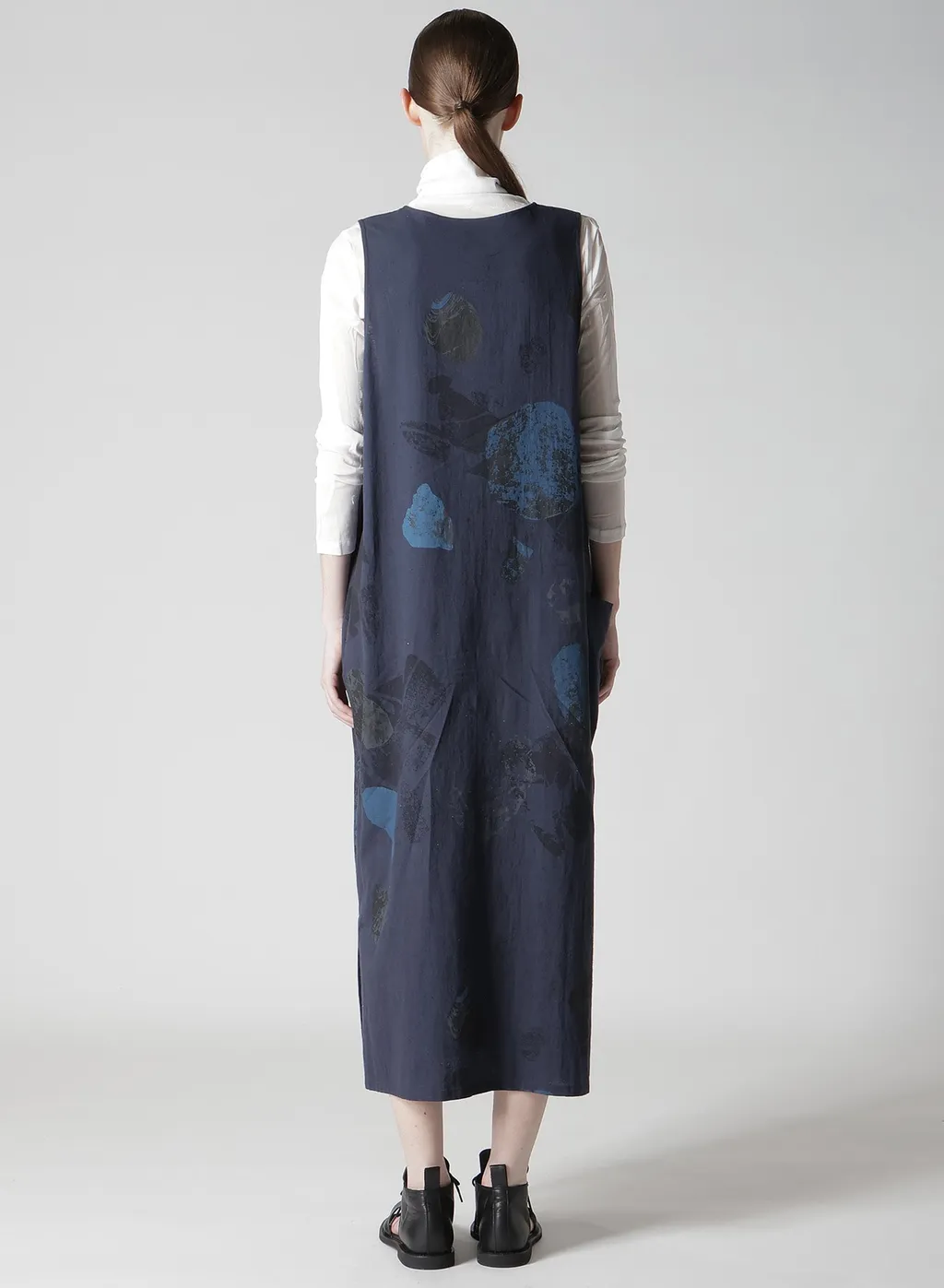 C/L Poplin Stone Design Sleeveless Dress