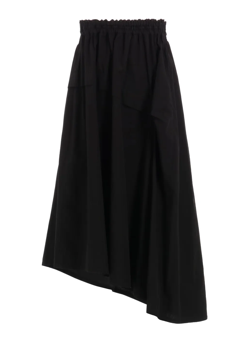 Cotton Broad Garment Dyeing Right Tucked Asymmetric Skirt