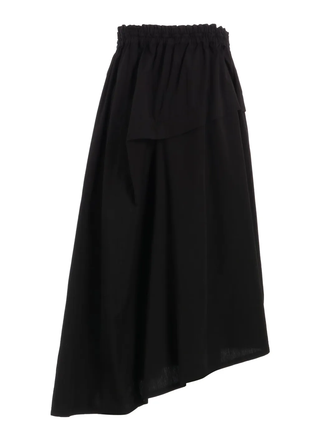 Cotton Broad Garment Dyeing Right Tucked Asymmetric Skirt