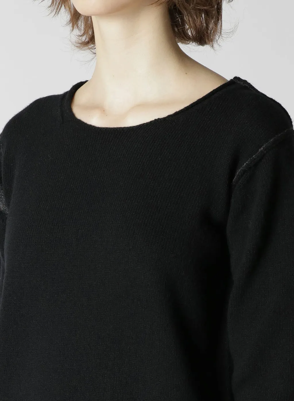 Wool Blend Ripped Detail Pullover