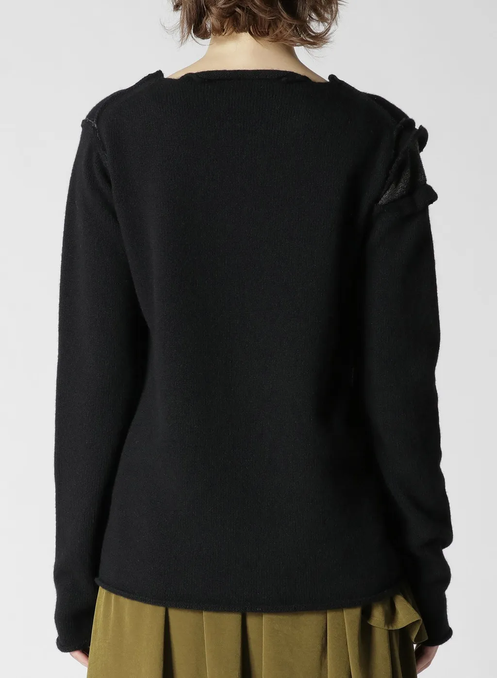 Wool Blend Ripped Detail Pullover