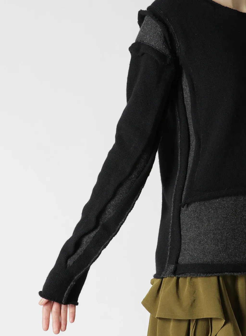 Wool Blend Ripped Detail Pullover
