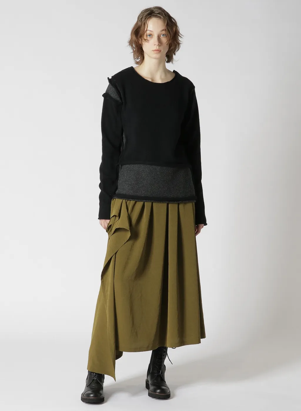 Wool Blend Ripped Detail Pullover