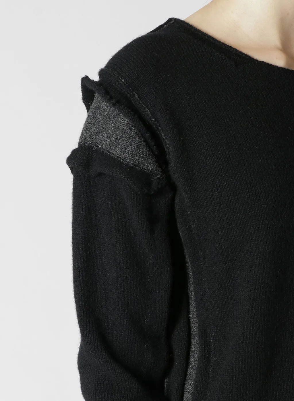 Wool Blend Ripped Detail Pullover