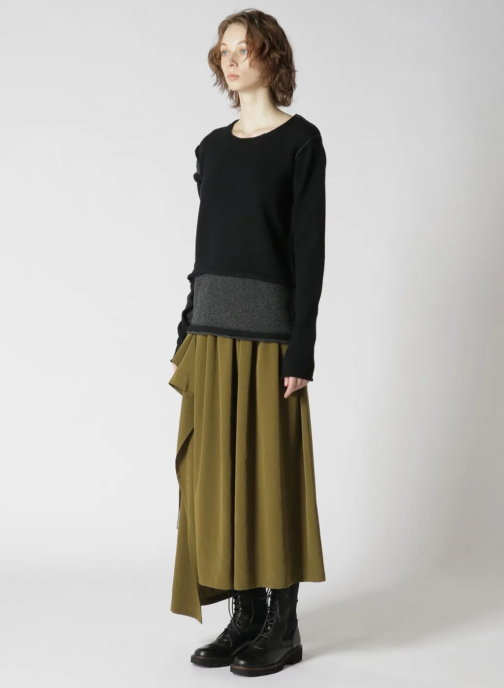 Wool Blend Ripped Detail Pullover