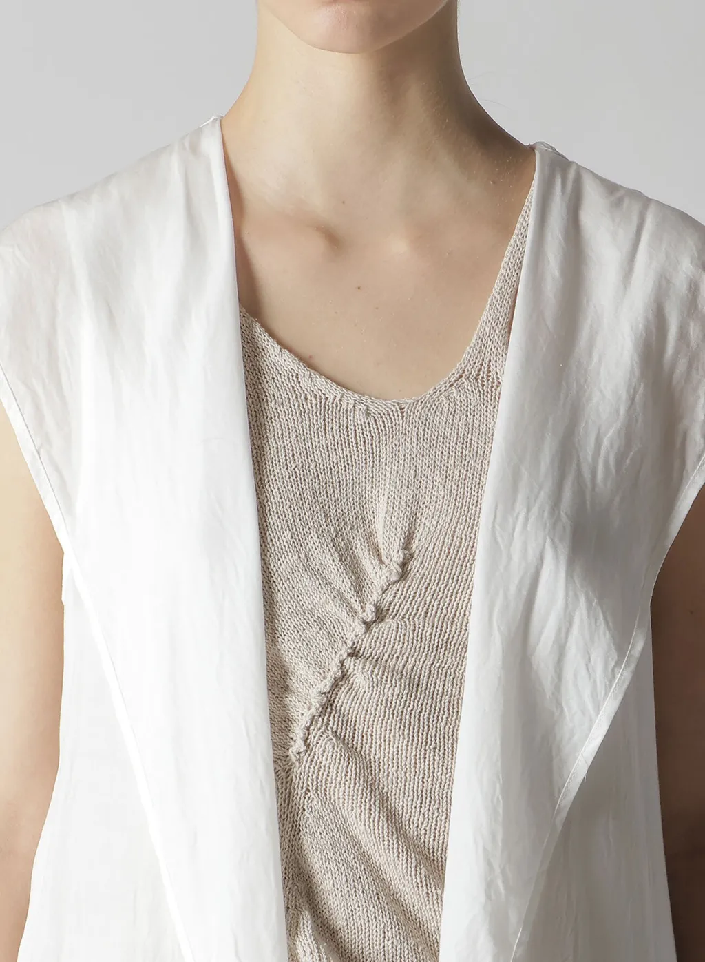 Cupro/Dungaree Baller Lace Hoodie Vest
