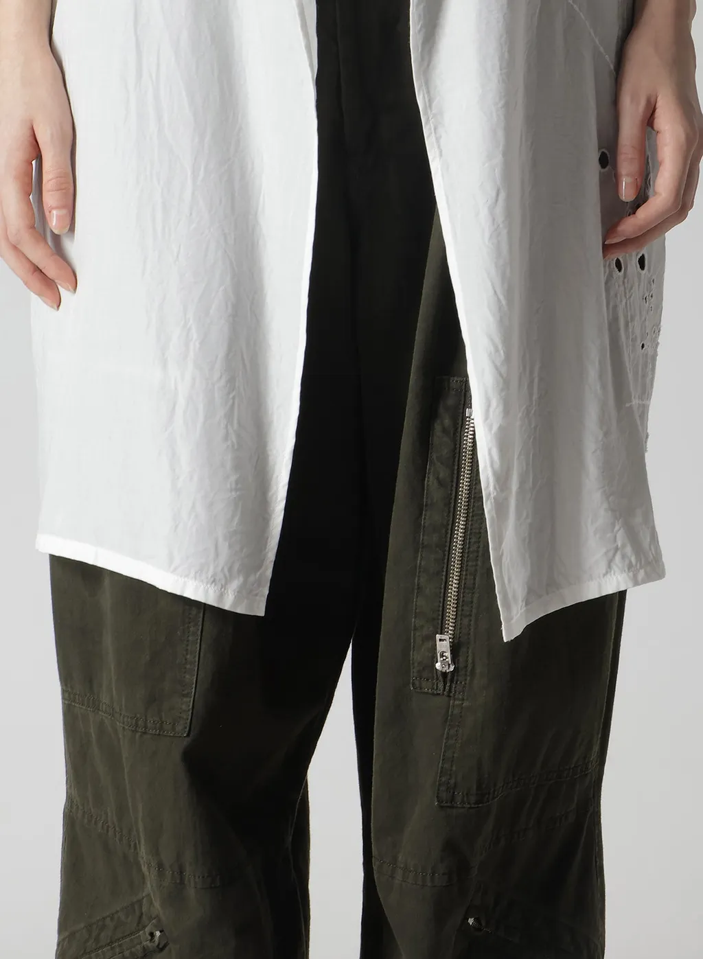 Cupro/Dungaree Baller Lace Hoodie Vest