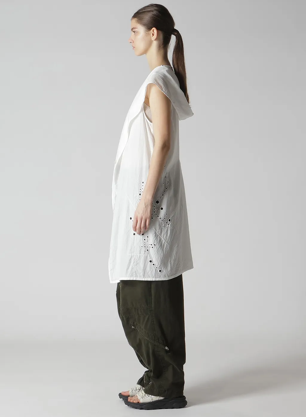 Cupro/Dungaree Baller Lace Hoodie Vest