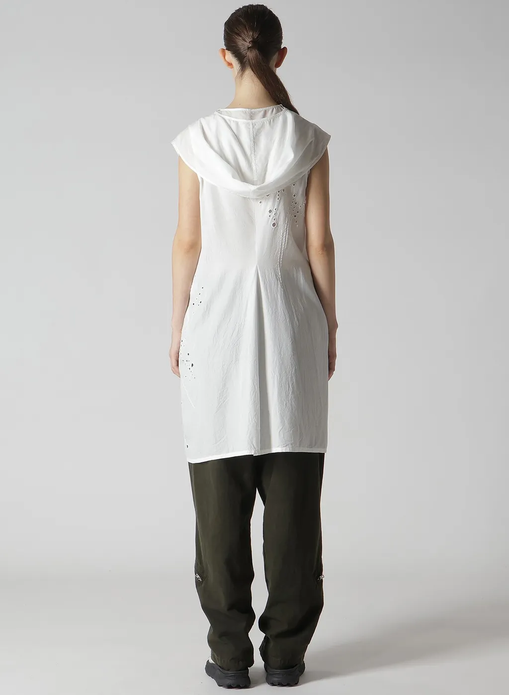 Cupro/Dungaree Baller Lace Hoodie Vest