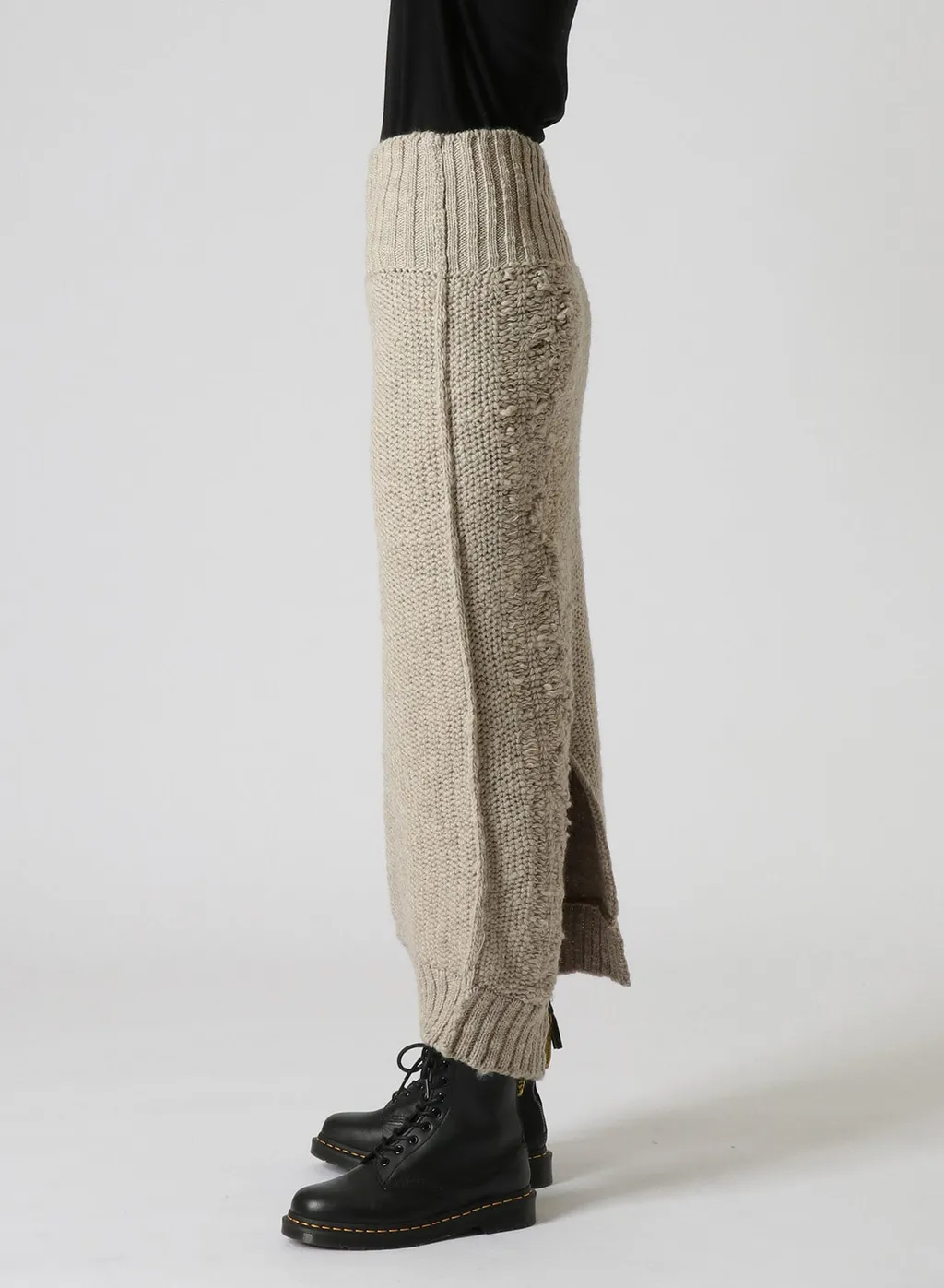 3G Tuck Robe Pattern Back Slit Skirt