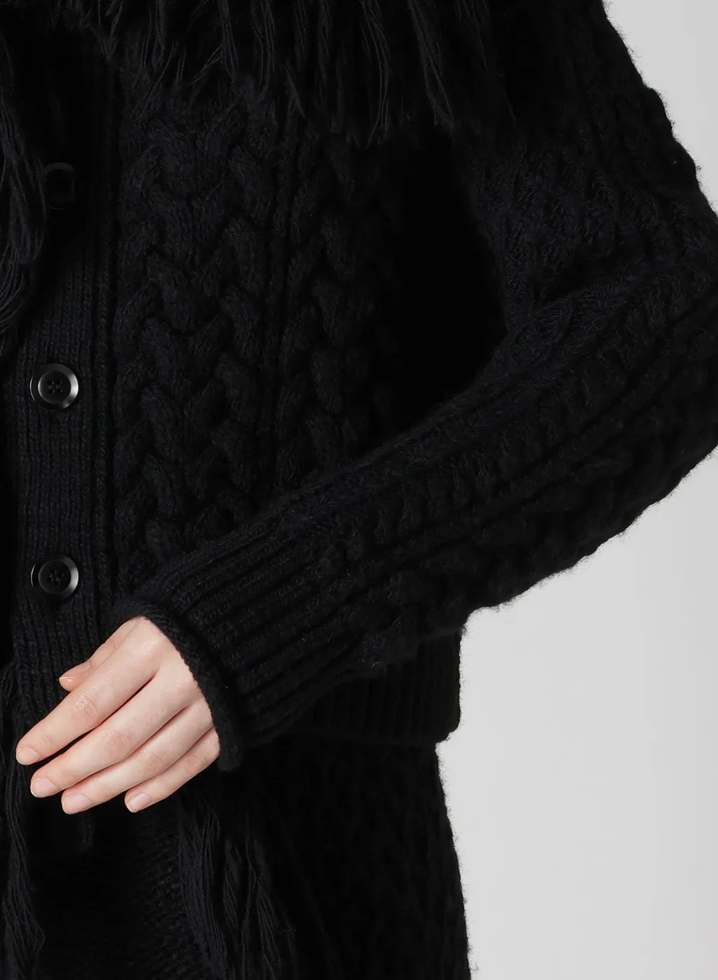 Cable/Fringe Cardigan