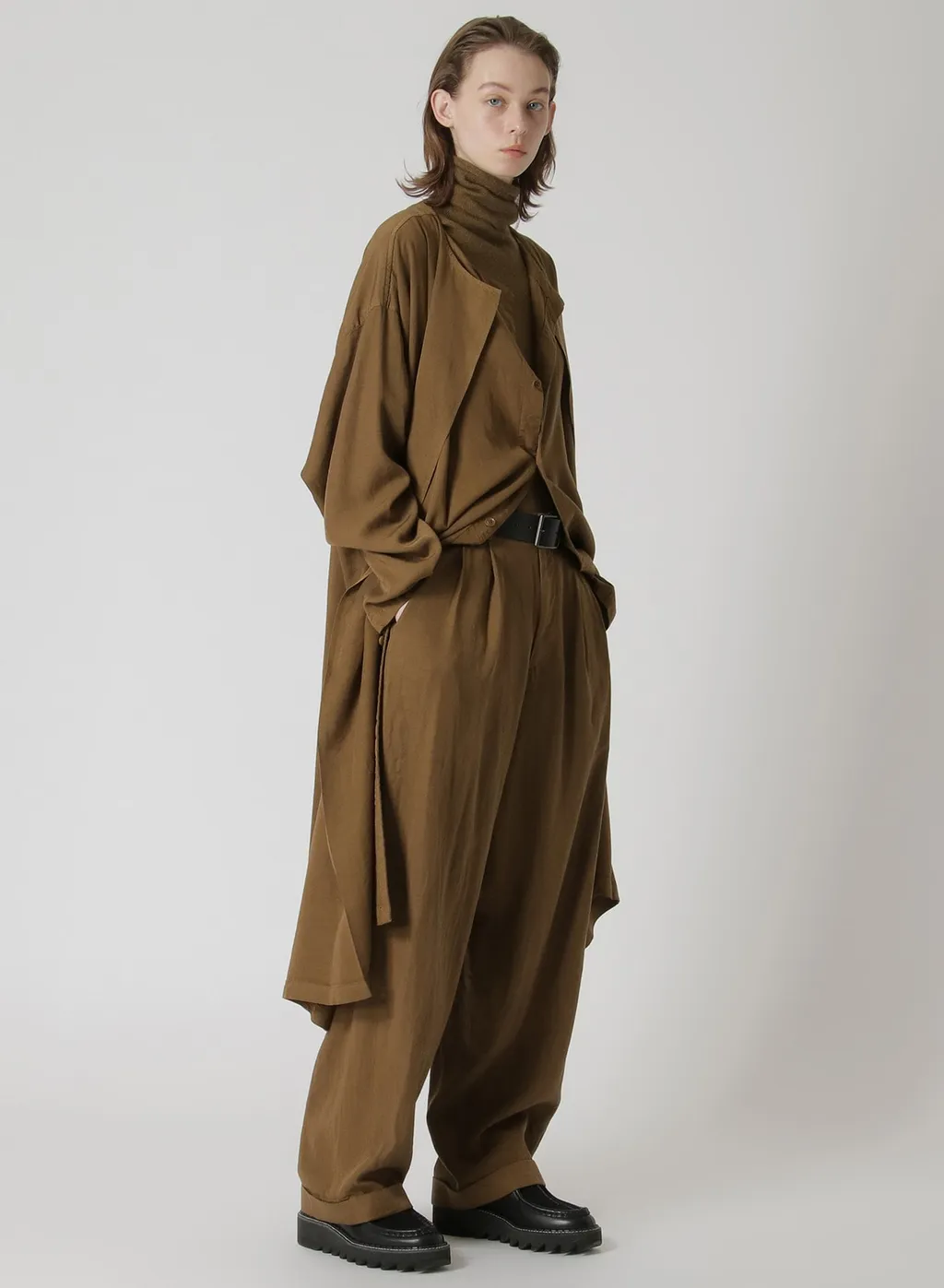 Alpaca Blend Drapey Sleeve Turtleneck
