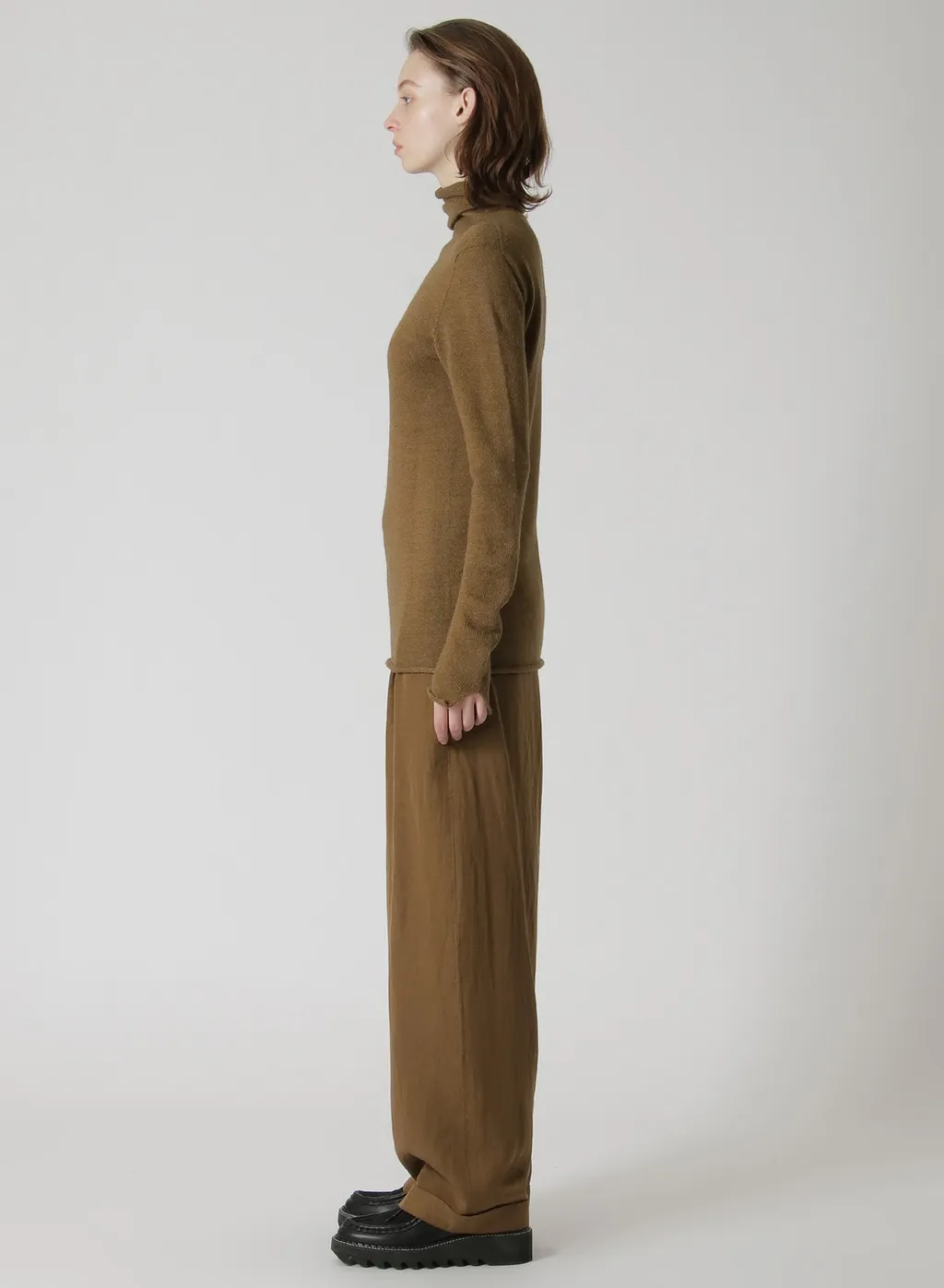 Alpaca Blend Drapey Sleeve Turtleneck