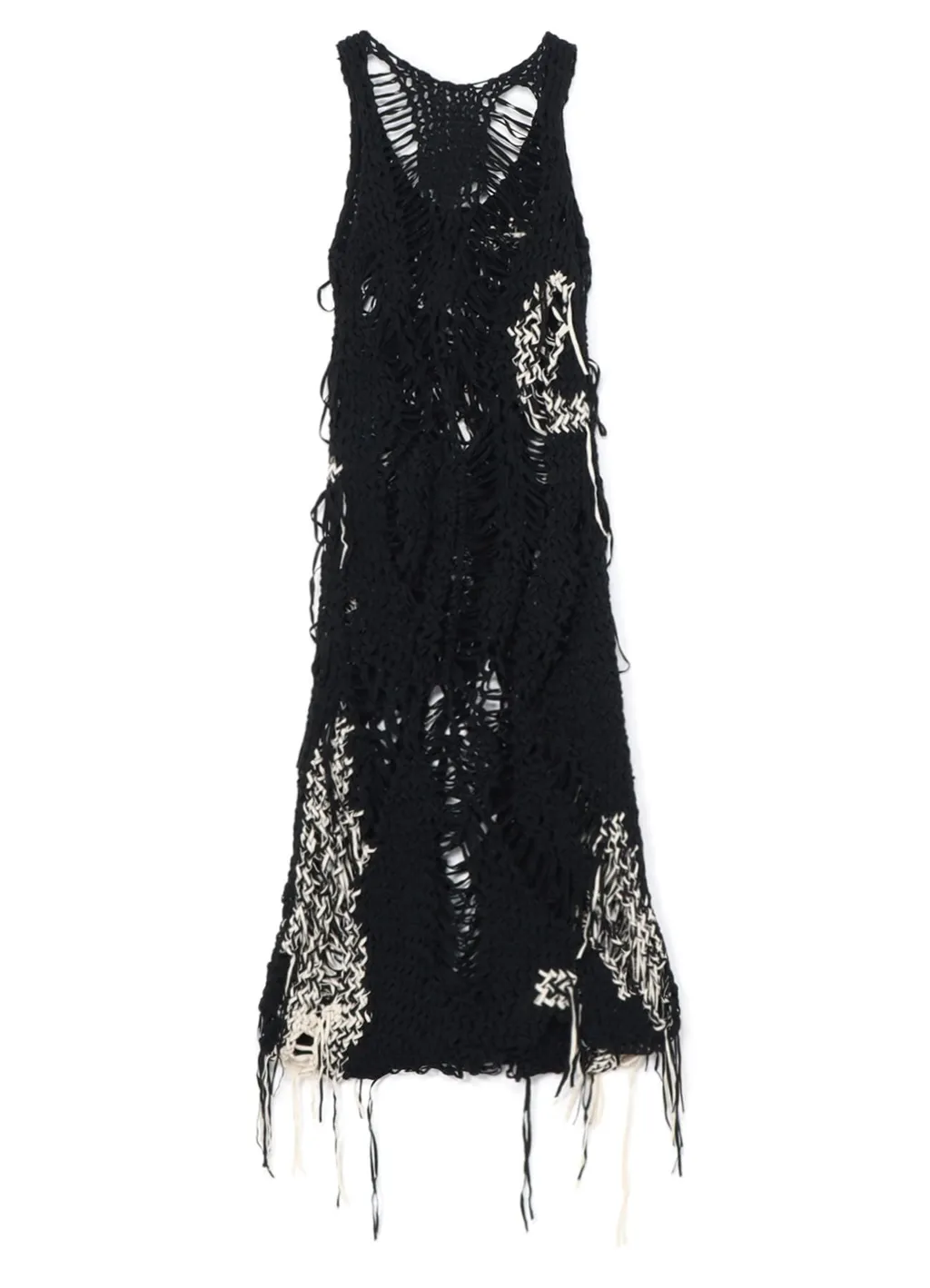 Cotton Tape Twisted Braid Sleeveless Dress